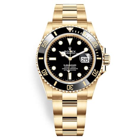 Rolex Submariner Yellow Gold Black Dial Submariner 41mm Date... for ...