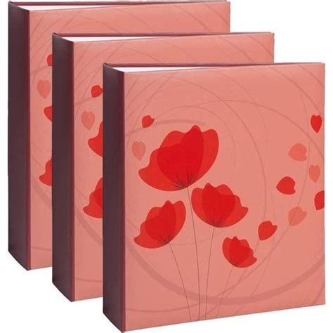 Erica Lot De Albums Photos Ellypse Rouge Pochettes Pour