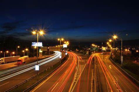 Free Images Tree Horizon Sky Track Sunset Road Bridge Traffic