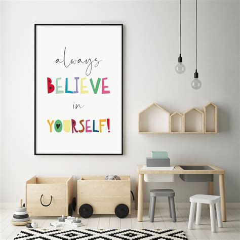 Always Believe In Yourself Classroom Art Decor Teacher Etsy