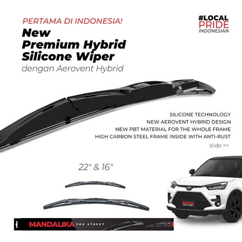 Jual Wiper Toyota Raize Daihatsu Rocky Premium Hybrid Silicone Original