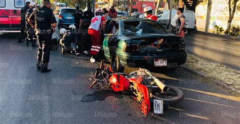 Accidente en el boulevard López Portillo deja motorrepartidor en hospital