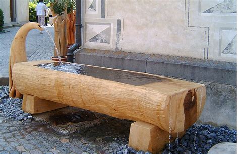 Brunnen Aus Holz Vom K Nstler Nach Mass Gefertigt