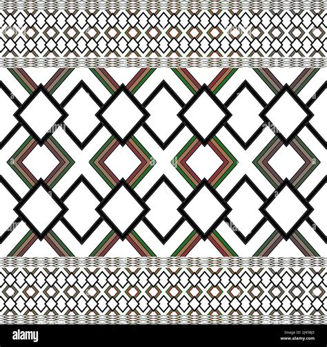 Abstract Ethnic Geometric Pattern Design For Background Or Wallpaper