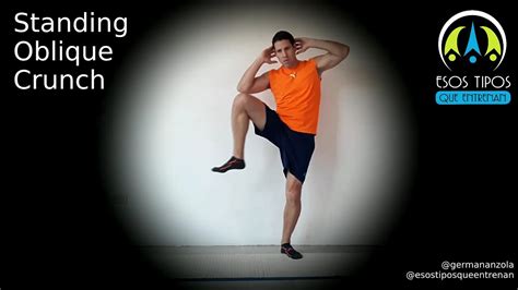 Standing Oblique Crunch Abdominales Oblicuos De Pie YouTube