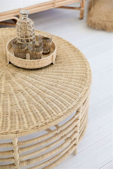 Intan Rattan Round Coffee Table Cm Haus Of Rattan