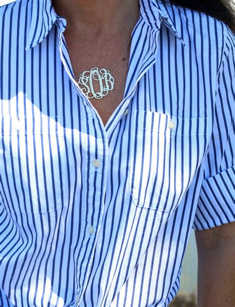 Classic Blue And White Striped Shirt Connecticut In Style