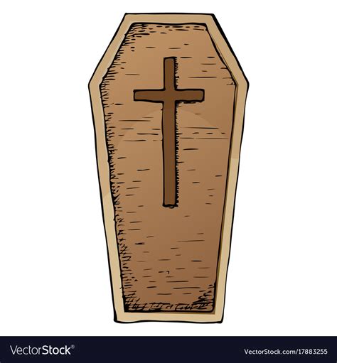 Halloween coffin Royalty Free Vector Image - VectorStock