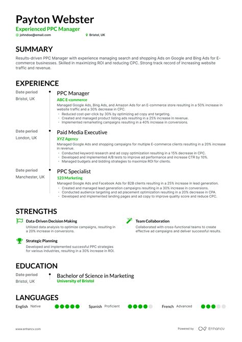 5 Ppc Manager Resume Examples And Guide For 2024