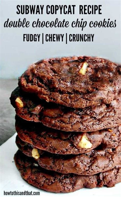 Subway Copycat Double Chocolate Cookies Recipe