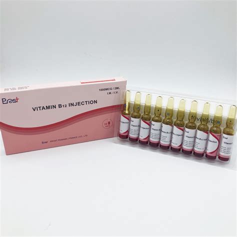 Cyanocobalamin Vitamin B 12 Injection Vitaminb Vb12 Liquid 2ml 1000mcg China Glutathione