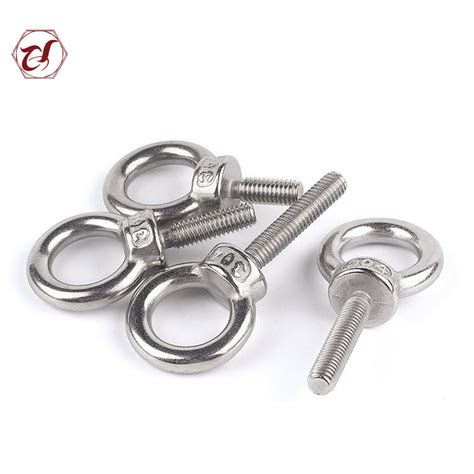 A2 70 Full Thread Stainless Steel A2 Eye Bolt A4 Eye Bolt DIN580 Eye