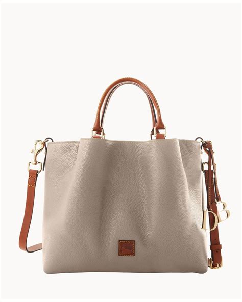 Dooney Bourke Pebble Grain Large Barlow In Gray Lyst