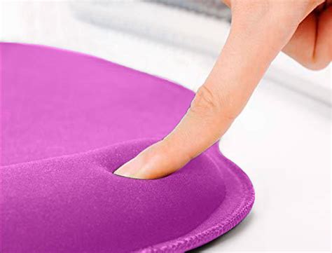 Tapete para Rato Apoio de Pulsos Ergonómica de Gel Violeta