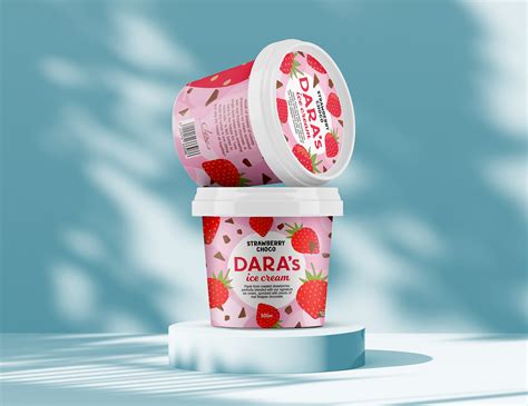 Daras Ice Cream Packaging On Behance