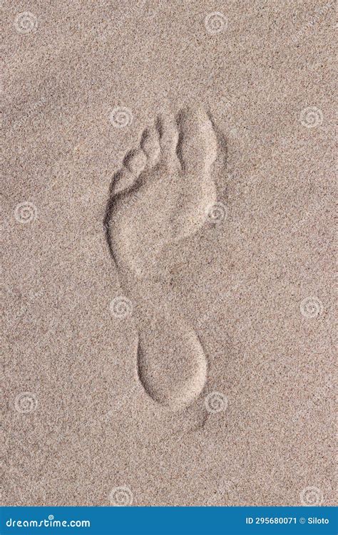 Footprint In Fine Beach Sand Stock Image Image Of Abstract Outdoors