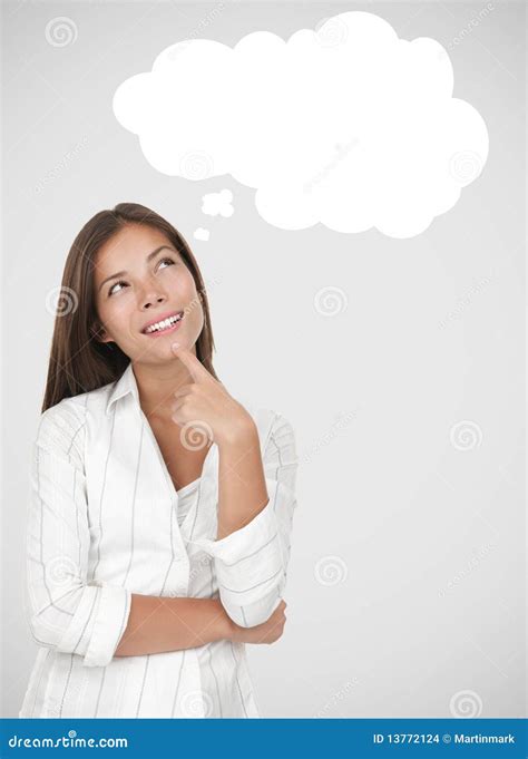 Woman Thinking Stock Photo Image Of Message Concept 13772124