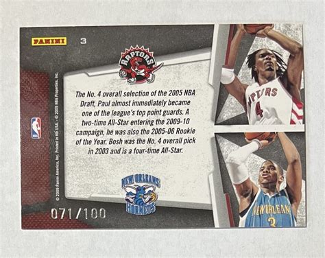 Chris Bosh Chris Paul 2009 10 Playoff Contenders DRAFT TANDEMS Gold 3