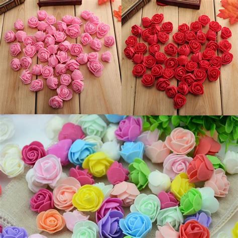 Pcs Colors Cm Diy Handmade Foam Flowers Rose Flower Head