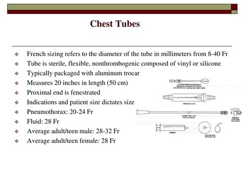 Ppt Chest Tubes Indication To Removal Chest Tube Care And Monitoring