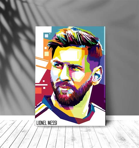 CANVAS PRINT Soccer Gift Soccer Poster Lionel Messi Poster Canvas