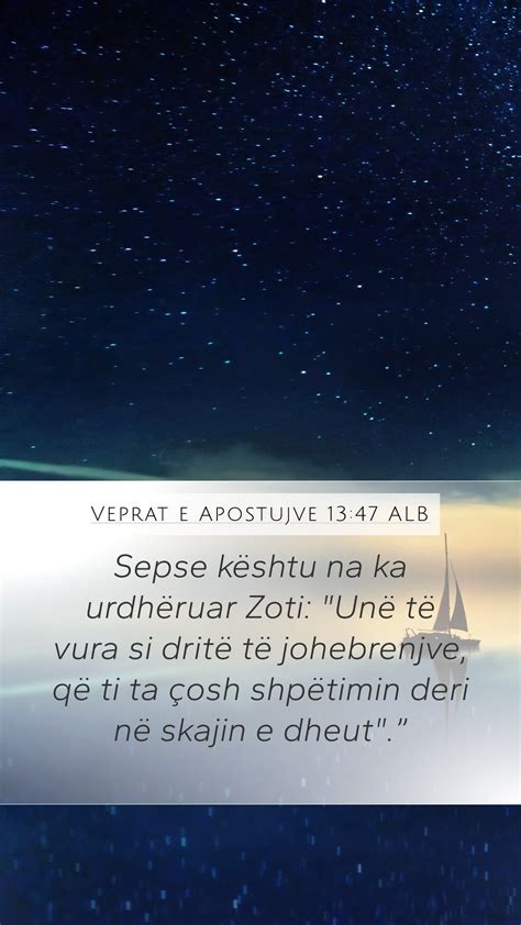 Veprat e Apostujve 13 47 ALB Mobile Phone Wallpaper Sepse kështu na