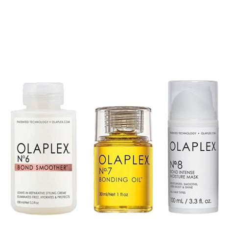 Olaplex Anti Frizz Hair Set No 6 Bond Smoother 100ml No 7 Bonding Oil 30ml No 8 Bond Intense