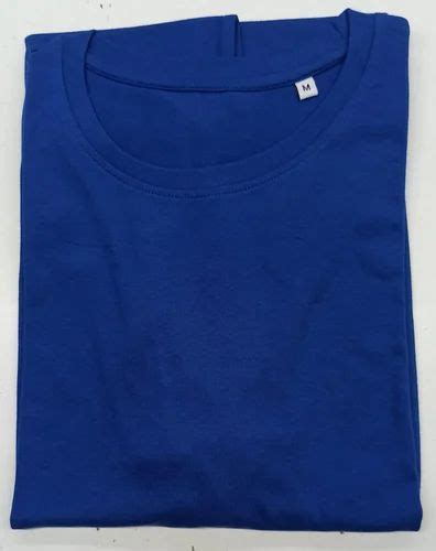 Royal Blue Round Neck T Shirt Half Sleeves Plain At Rs 167 In Tiruppur