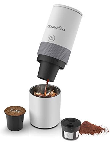 CONQUECO Portable Coffee Espresso Maker Travel Coffee Maker K-Cup ...