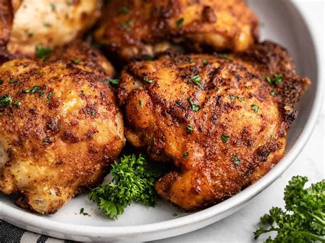 Air Fryer Chicken Thighs - HRF - Healthy Lifehack Recipes