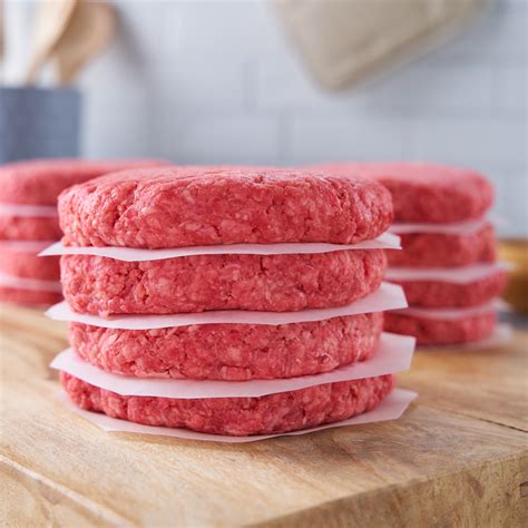 80 Lean 20 Fat Ground Beef Chuck Patties 12 Count 13 Lb Patties