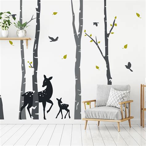 Sticker Arbres De La For T Avec Ses Animaux Stickers Stickers Nature