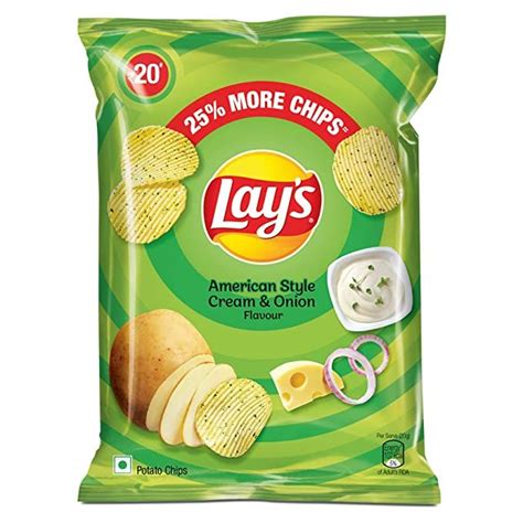 Lay S Potato Chips G G American Style Cream Onion Flavour