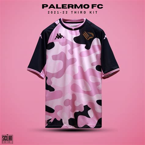 Palermo FC Third Match Jersey Kombat Camouflage 2021/22 Kappa Size S ...