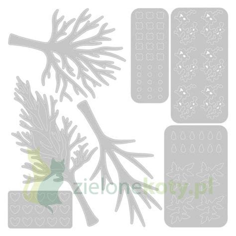 Wykrojnik Sizzix Thinlits Seasonal Trees Drzewa Zielonekoty Pl