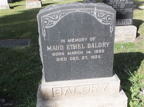 Maud Ethel Baldry 1885 1925 Find A Grave Memorial