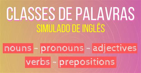 Classe Gramatical Em Ingles Librain