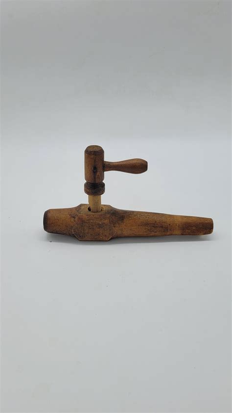 Antique Hand Carved Wooden Spigot Etsy