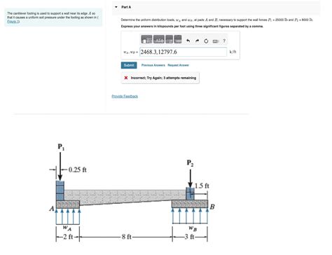 Solved The Cantilever Footing Is Used To Support A Wall Near Chegg