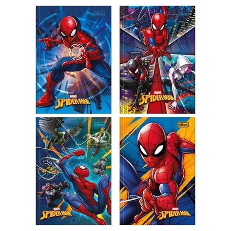 Caderno Brochura Pequeno Cd Spider Man Homem Aranha Folhas