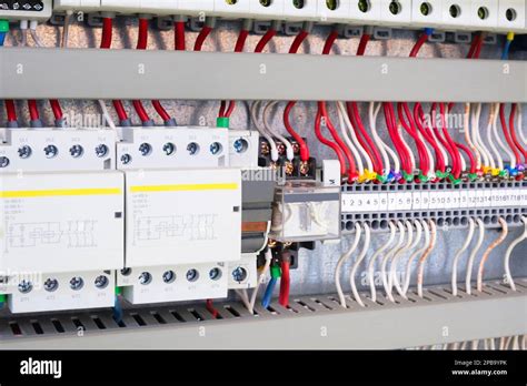 Box For Color Wires Of Distribution Of An Electricity Plc Control