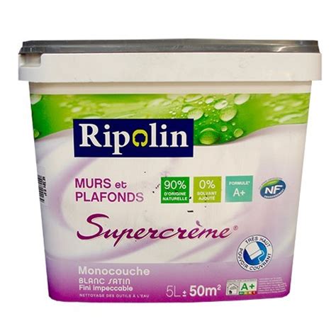 RIPOLIN Peinture Supercrème Blanc Satin de la marque Ripolin