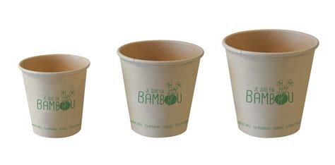 Gobelets En Bambou Simple Paroi Emballages Services