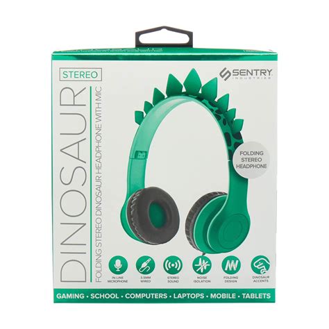 Sentry Folding Stereo Dinosaur Headphone With Mic