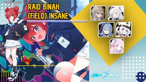 Blue Archive Binah Raid Field Insane Team Gameplay Youtube