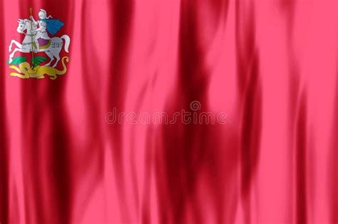 Moscow Oblast Colorful Waving and Closeup Flag Illustration Stock Illustration - Illustration of ...