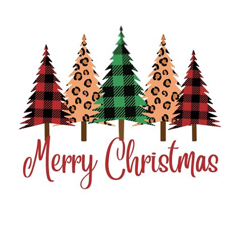 Merry Christmas With Trees Svg Png  Digital Download Cut File