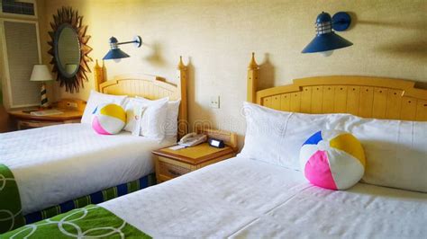 Room at Disney Paradise Pier Hotel Editorial Stock Image - Image of ...