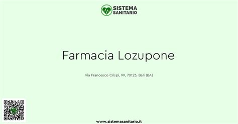 Farmacia Lozupone A Bari Ba Sistemasanitario It