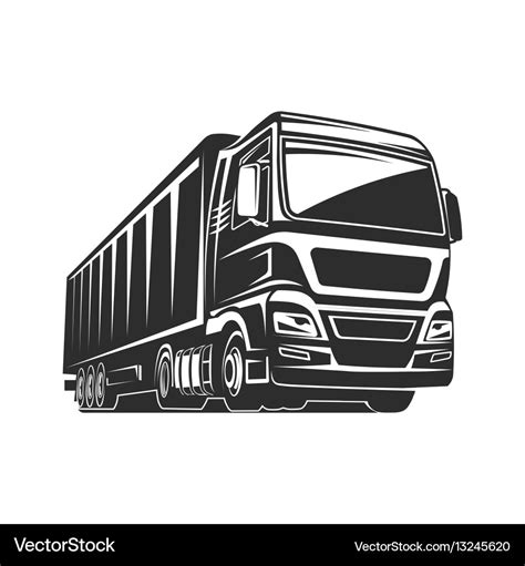 Truck cargo silhouette freight logo template Vector Image